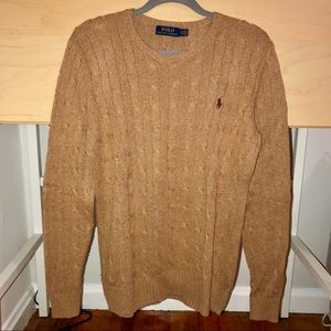 Tan Polo Crewneck Sweater